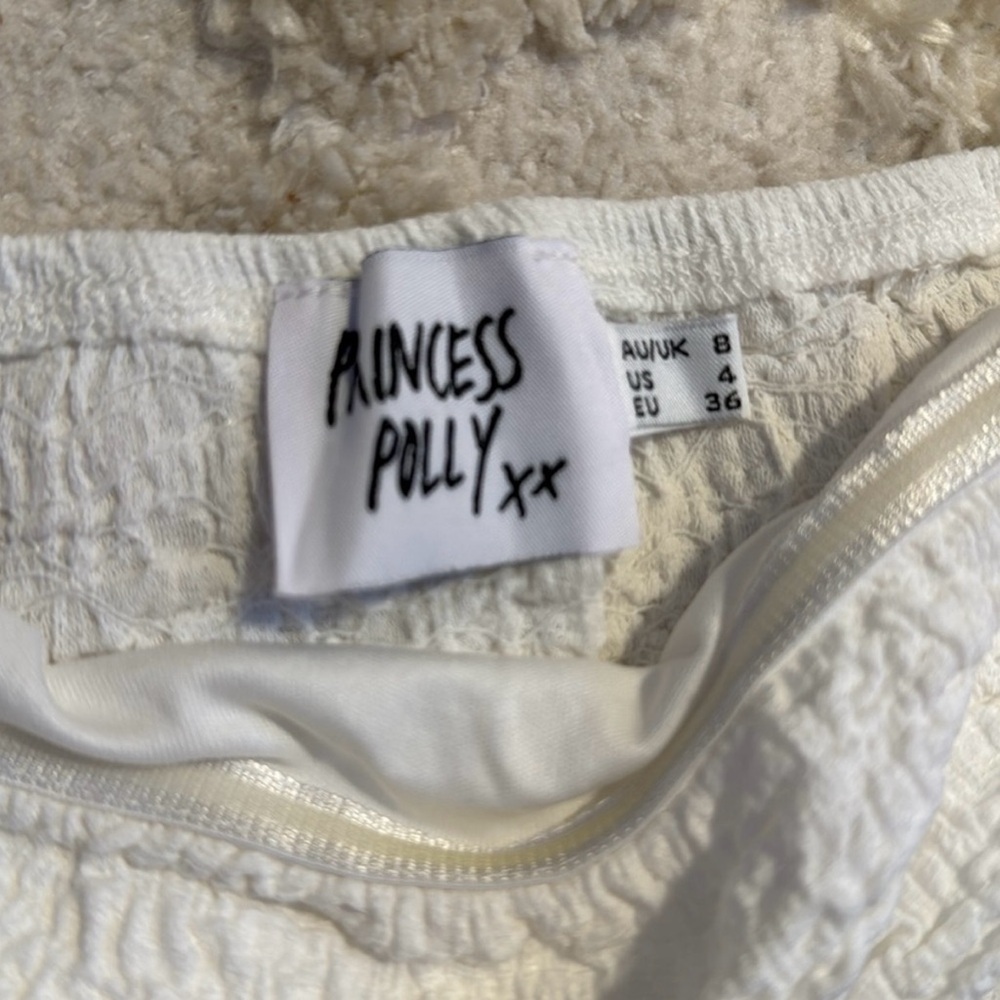Princess Polly White Tube Top Skirt Sey View 3